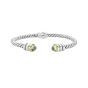 Silver & 18K Twisted Hinge Cable Bangle