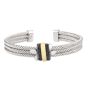 Silver & 18K Men's Triple Knot Cuff
