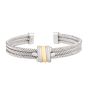 Silver & 18K Men's Triple Knot Cuff