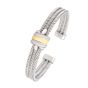 Silver & 18K Men's Triple Knot Cuff