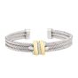 Silver & 18K Men's Triple Knot Cuff