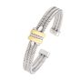 Silver & 18K Men's Triple Knot Cuff