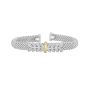 Silver, 18K & Diamond Prosecco Deco Wreath Bangle