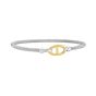 Silver & 18K Prosecco Anchor Bangle