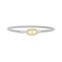 Silver & 18K Prosecco Anchor Bangle