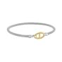 Silver & 18K Prosecco Anchor Bangle