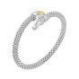 Silver, 18K & Diamond Prosecco Equestrian Bangle