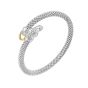 Silver, 18K & Diamond Prosecco Equestrian Bangle