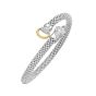 Silver, 18K & Diamond Prosecco Equestrian Bangle