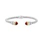Silver & 18K Twisted Hinge Cable Bangle