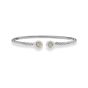 18K Gold .05ct. Dia Italian Cable Bangle