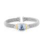 Cushion Blue Topaz Cuff Bangle