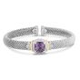 18K Gold & Silver Prosecco Amethyst Cuff