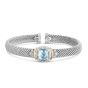 18K Gold & Silver Prosecco Blue Topaz Cuff
