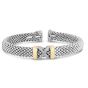 Diamond Prosecco X Cuff in Silver & 18K Gold