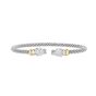 Sterling Silver & 18K Gold .15Ct Diamond Panther Cuff