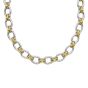 Silver & 18K Gold Cable Double Link Necklace