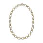 Silver & 18K Gold Cable Double Link Necklace