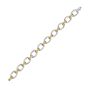 Silver & 18K Gold Cable Double Link Bracelet