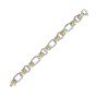 Silver & 18K Gold Cable Bold Link Bracelet