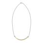 Silver & 18K Cable Bar Necklace