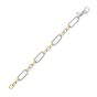 Silver & 18K Large Alternating Figaro Chain