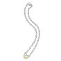 Silver & 18K Heart Necklace
