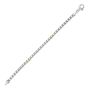 Silver & 18K Men's Box Link Bracelet