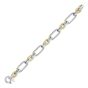 Silver & 18K Figaro Grosso Link Bracelet