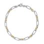 Silver & 18K Figaro Grosso Link Necklace