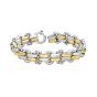 Silver & 18K Roma Cobblestone Link Bracelet