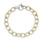 Silver & 18K Lucida Classic Oval Link Bracelet