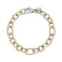 Silver & 18K Lucida Five & One Paperclip Link Bracelet