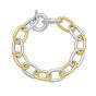 Silver & 18K Lucida Large Oval Link Bracelet