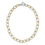 Silver & 18K Lucida Large Oval Link Necklace