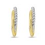 Silver & 18K Gold Round Traverso Hoop Earrings 