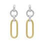 Silver & 18K Gold Links Earrings