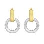 Sterling Silver & 18k Gold Dangle Door Knocker Earring