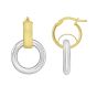 Sterling Silver & 18k Gold Dangle Door Knocker Earring