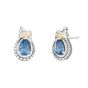 Silver & 18K Prosecco Love Knot Birthstone Earrings