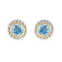 Sterling Silver & 18K Gold Prosecco Birthstone Stud Earrings