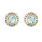 Sterling Silver & 18K Gold Prosecco Birthstone Stud Earrings