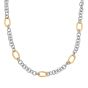 Silver & 18K Italian Cable Link Necklace