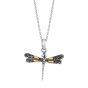 Silver & 18K Dragonfly Necklace