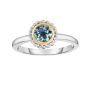 Sterling Silver & 18K Gold Prosecco Birthstone Ring