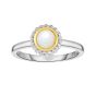 Sterling Silver & 18K Gold Prosecco Birthstone Ring