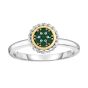 Sterling Silver & 18K Gold Prosecco Birthstone Ring