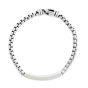 Men's Box Link with 18K Gold Bracelet