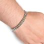 Men's Cuban Cable Link and 18K Gold Bracelet