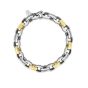 18K Gold & Silver 8.50in Alternate Oval Link Bracelet 